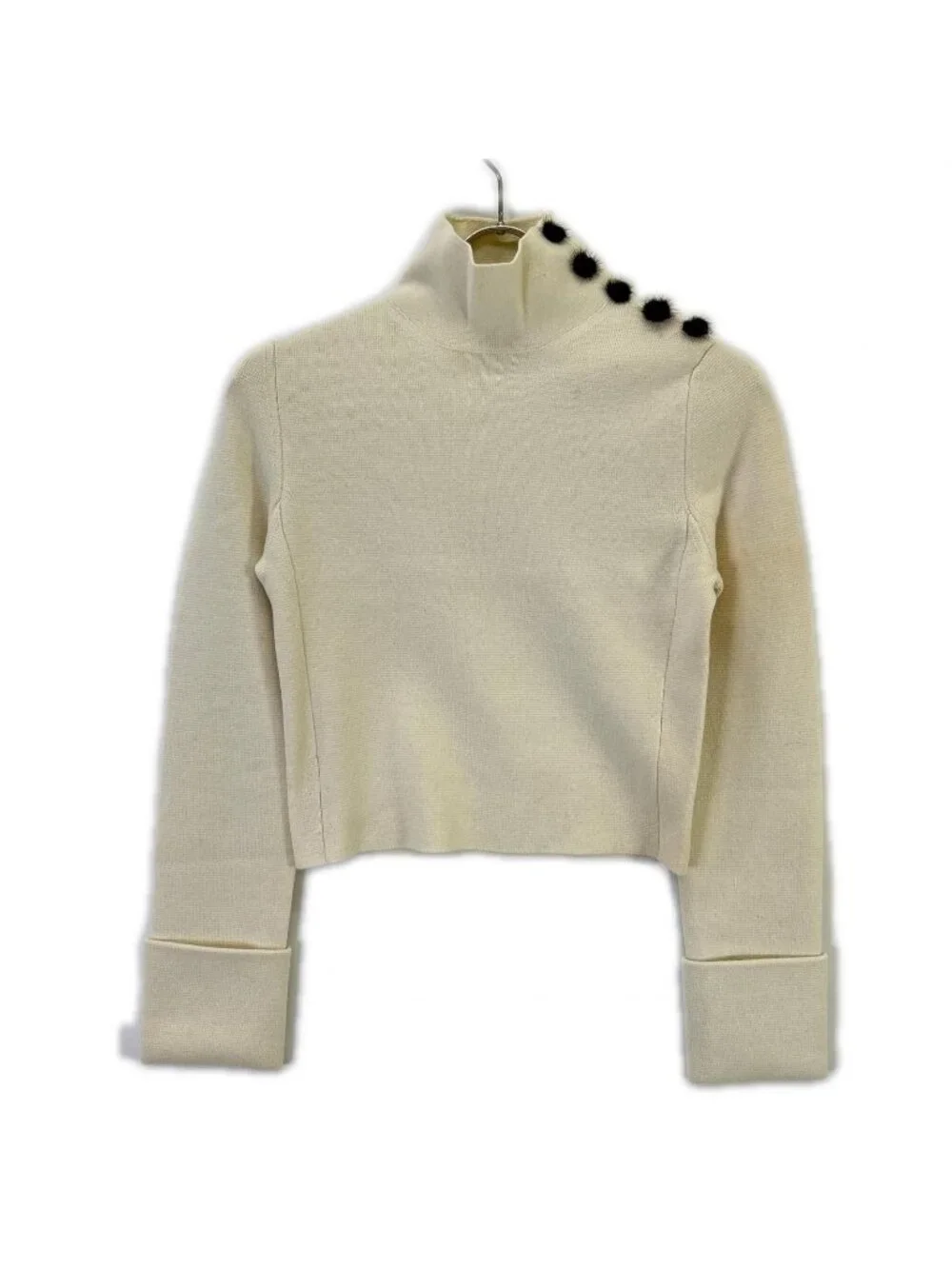 Louis Vuitton White Cashmere Turtleneck Knit Sweater